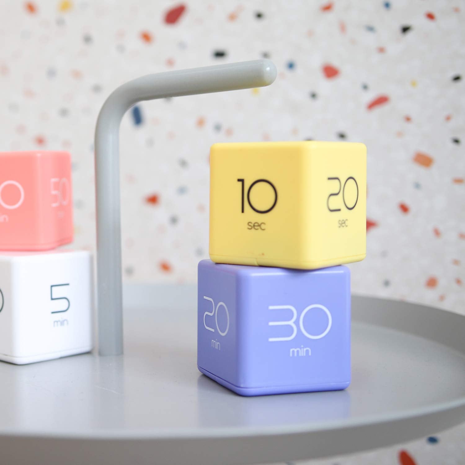 Mooas Cube Timer (Violet), Time Management, Kitchen Timer Kids Timer Workout Timer, Timer For Studying, Cooking, 5, 10, 20, 30 M
