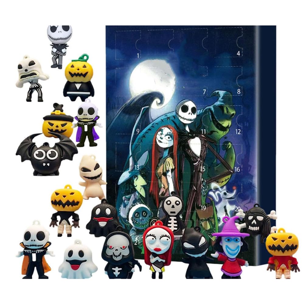Christmas Advent Calendar 2025, 24 Day Countdown Calendar Before Christmas, Contains 24 Collectible Surprises Horror Figures Dol