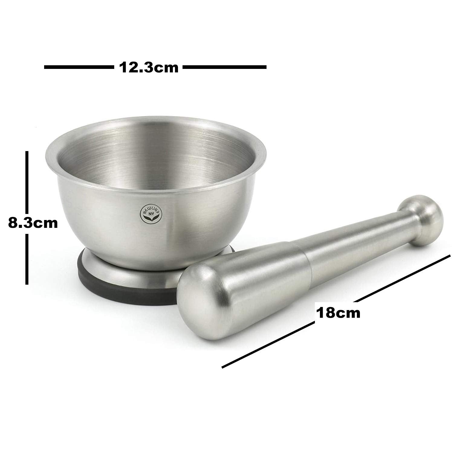 Newlineny Stainless Steel Hand Masher & Bowl, Mortar And Pestle Set