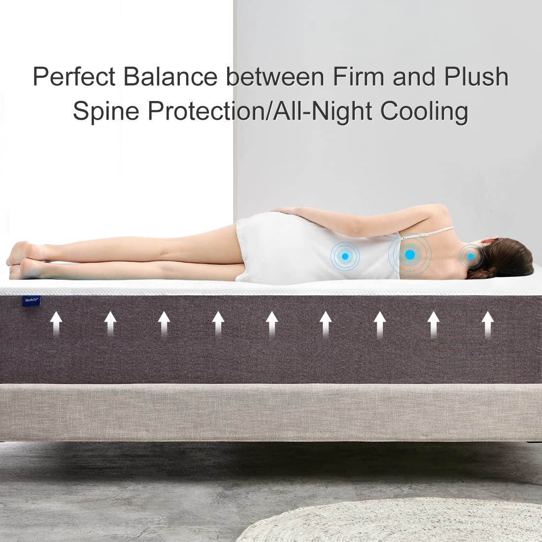 Molblly Queen Mattress 10 Inch Memory Foam Mattress in a Box,Breathable Bed Comfortable Mattress for Cooler Sleep Supportive & P