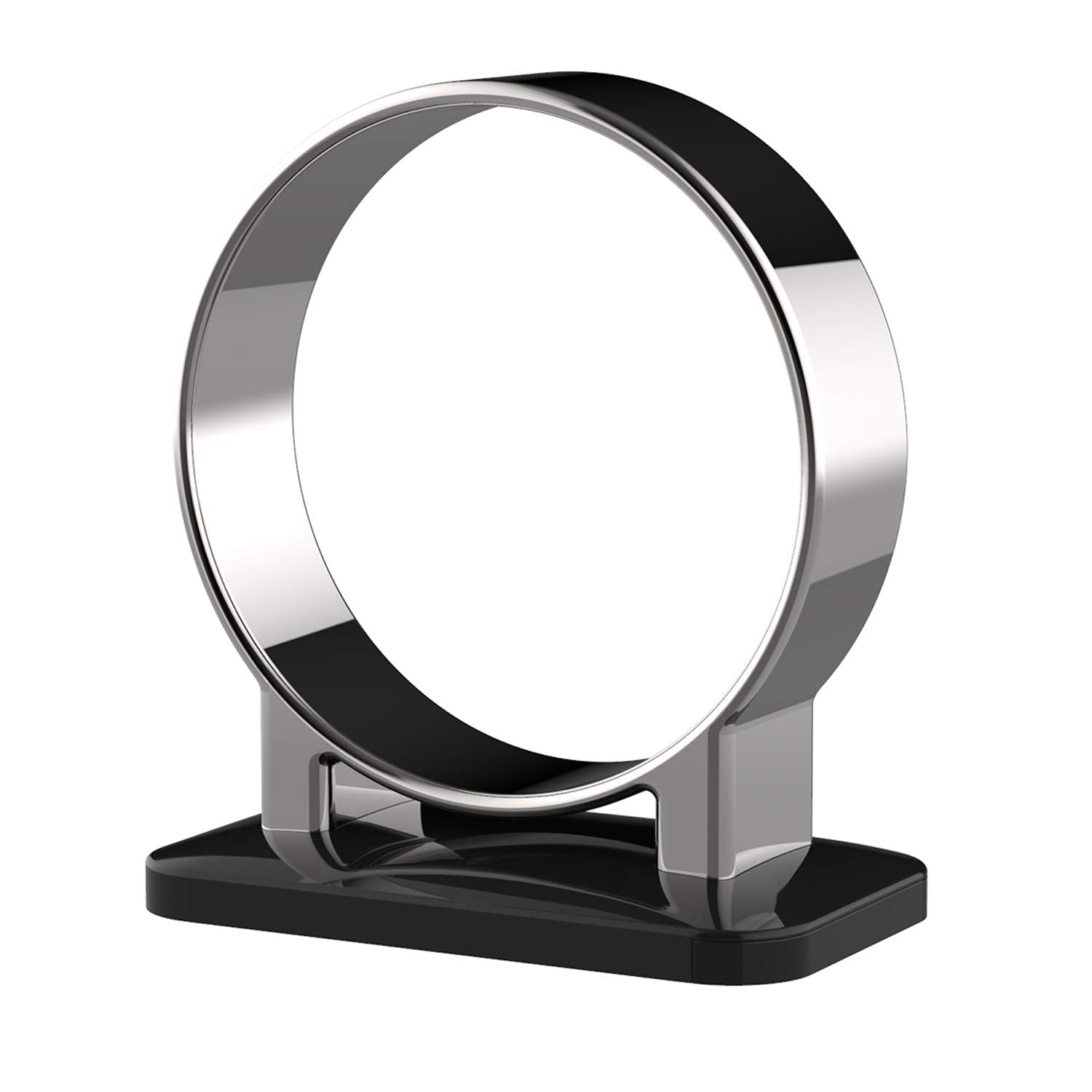 Raikedr Hair Dryer Holder-Black, Bathroom Hair Dryer Holder, Hair Care Tools Holder Wall Mount - Extra Large Rim (Silver + Black