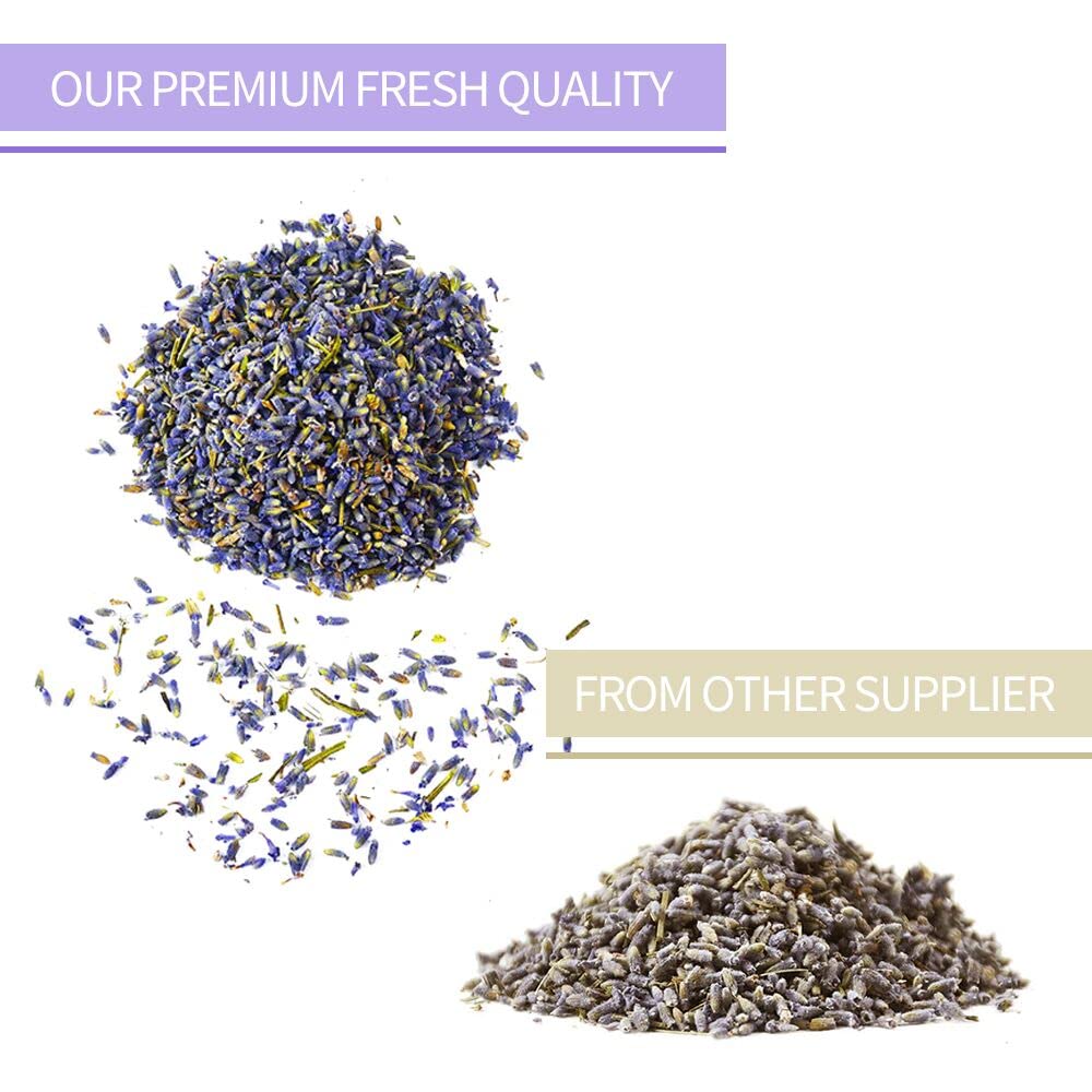 TIAN HU SHAN Dried Lavender Flower Buds  Culinary Food Grade for Baking  Fresh Fragrance  4 Ounce  Herbal Tea  Packing in Bulks