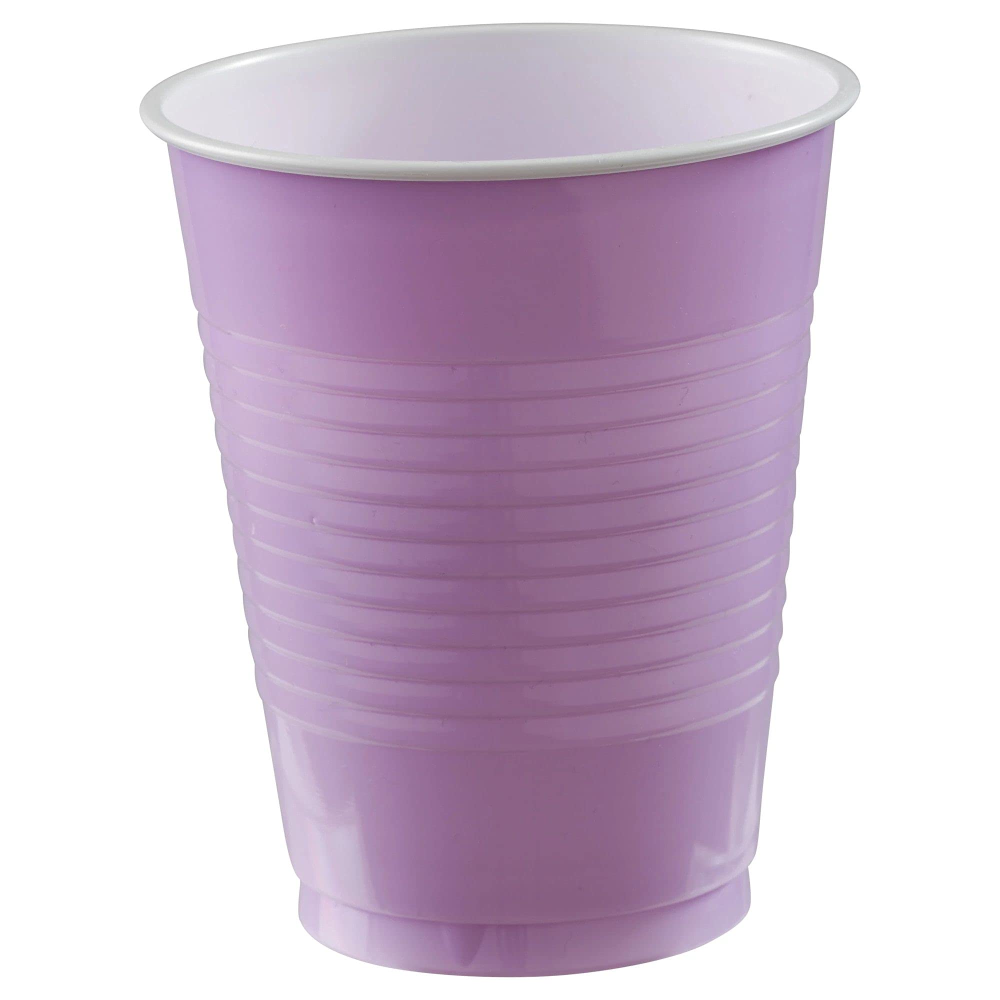 Plastic Cups - 18 Oz. - Elegant Disposable Cups, Perfect Party Supplies For Themed Parties, Weddings Or Everyday Use, Lavender,