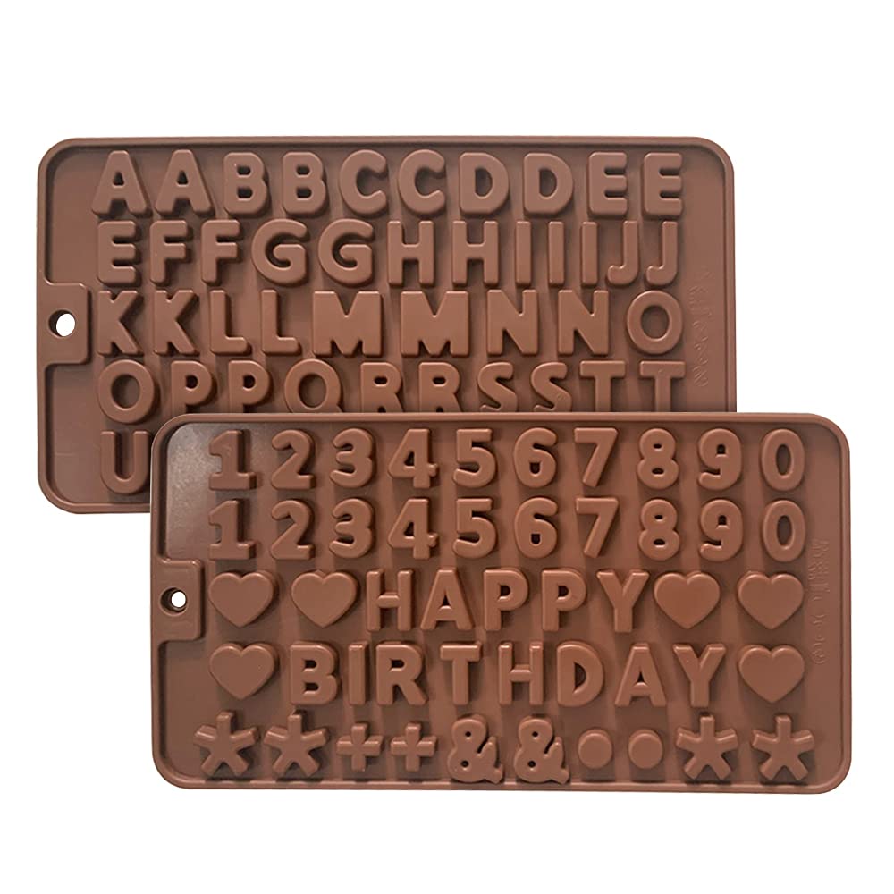 2 Pcs Letter Molds For Chocolate Resin Letter Number Molds Silicone Alphabet Molds For Unique Diy Candy Birthday Cake Alphabet C