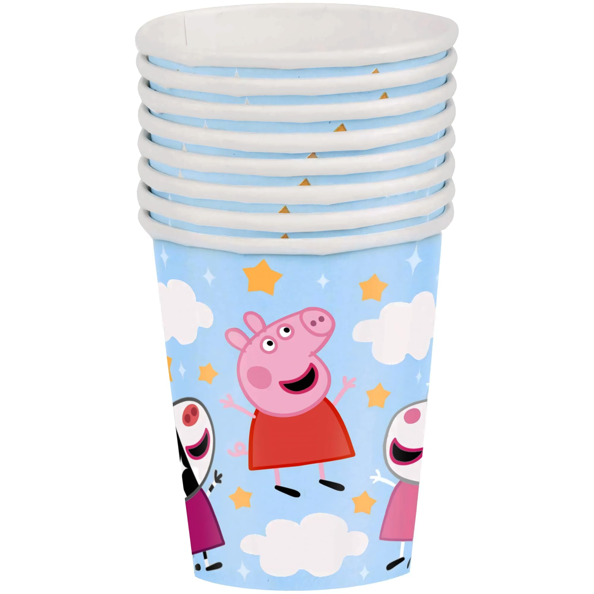 Unique Industries Peppa Pig Disposable Paper Cups - 9Oz (8 Ct) | Eco-Friendly & Fun Drinkware - Perfect For Kids Birthdays & Cel