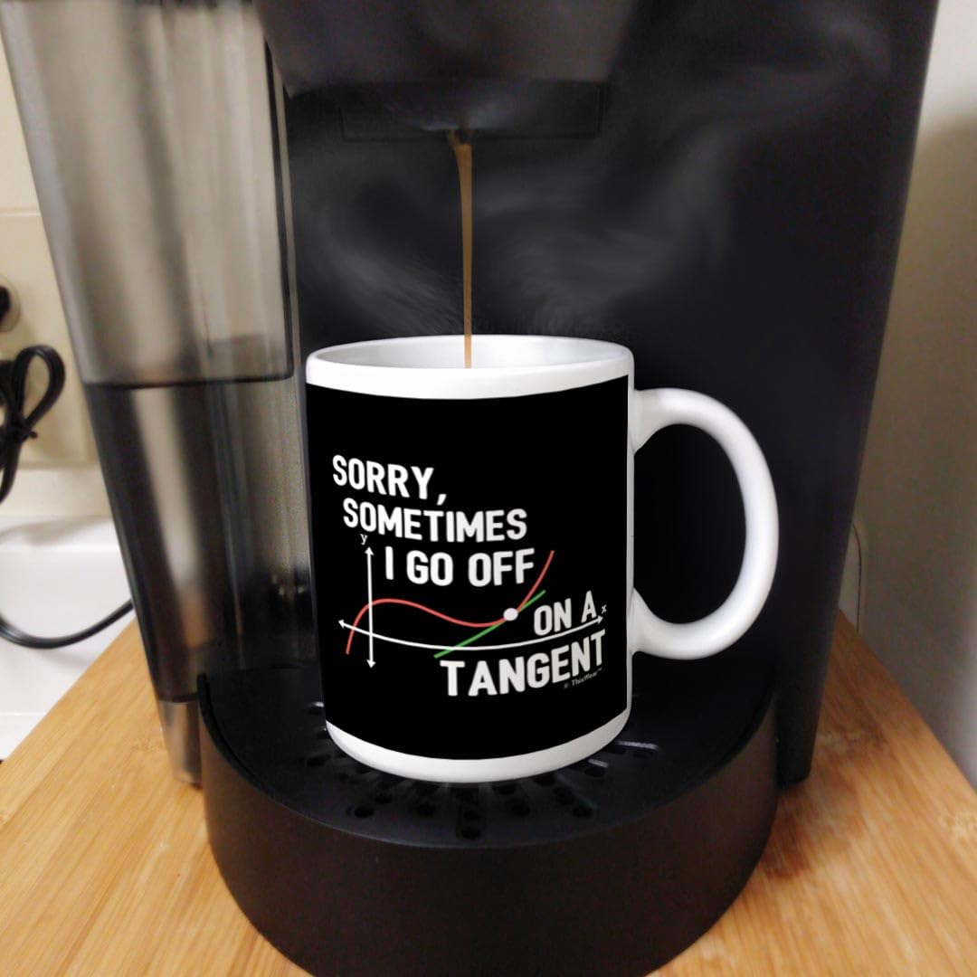 ThisWear Engineering Gifts Sometimes I Go Off on a Tangent Math Themed Gifts STEM Gift Science Gift 2 Pack 11oz Ceramic Coffee M