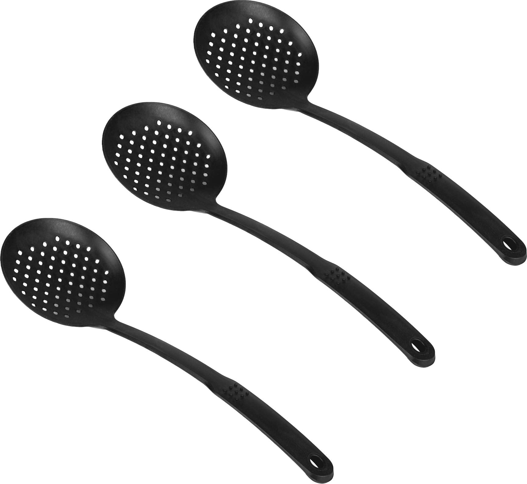 Slotted Skimmer Spoon Strainer  Pack of 3  Long Handle Cooking Deep Fryer Strainer Skimmer Spoon