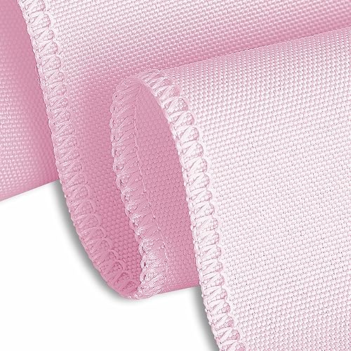 Linentablecloth 90 X 156-Inch Rectangular Polyester Tablecloth With Rounded Corners, Pink