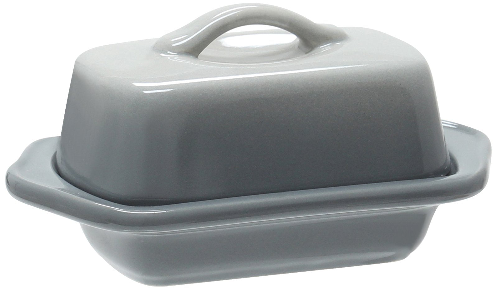 Chantal Covered Dish, Mini Butter, Fade Grey