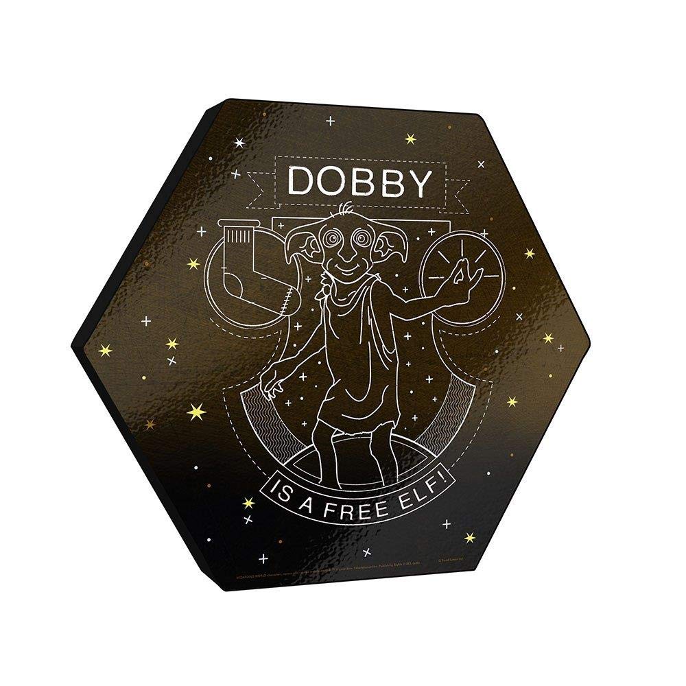 Harry Potter - Dobby Is A Free Elf - House Elf - 11.5    X 10    Hexagon Shaped Knexagon Wood Print - Hang Alone Or Connect To O