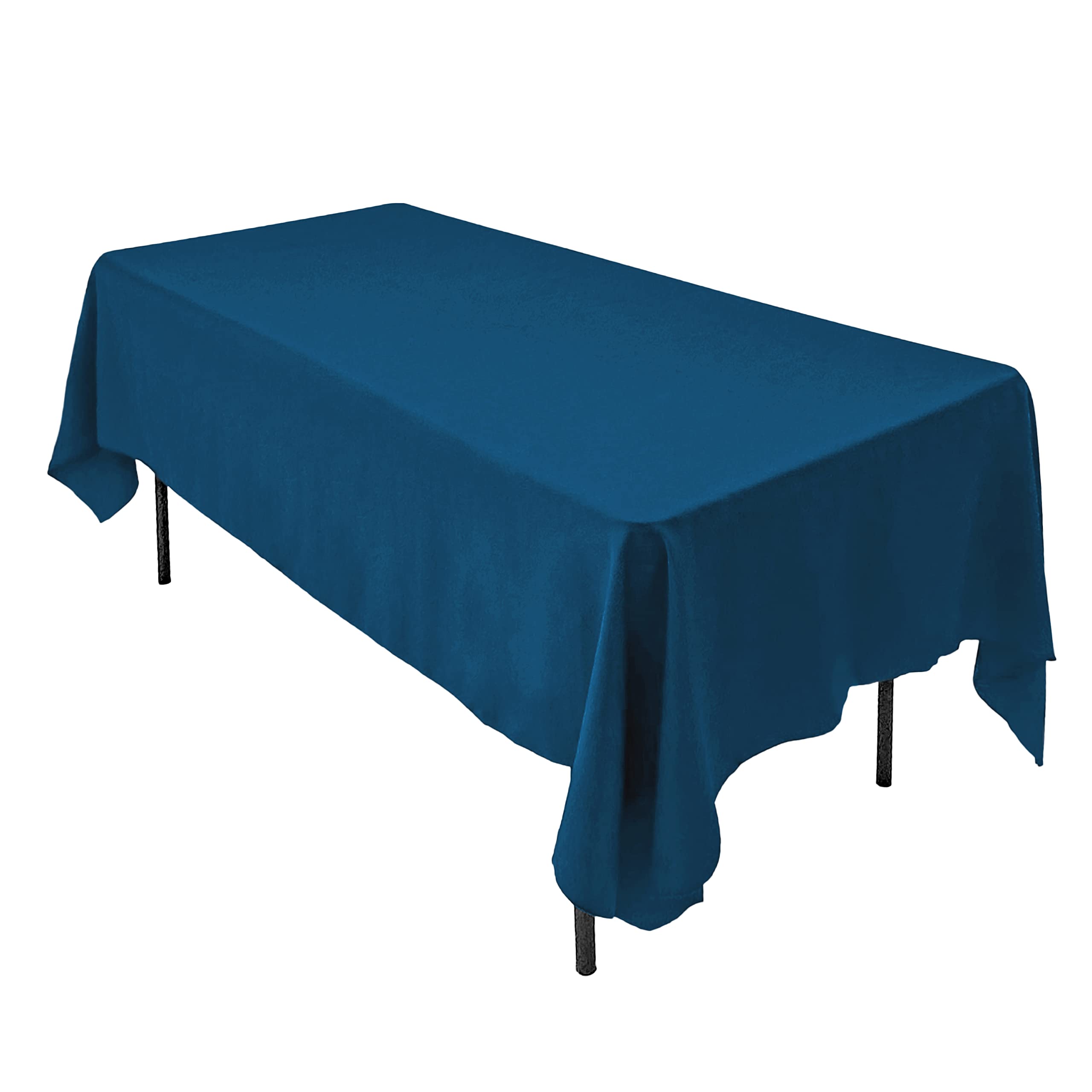 Ak Trading Company 60 X 126-Inch Rectangular Polyester Tablecloth - Made In Usa - Teal Blue