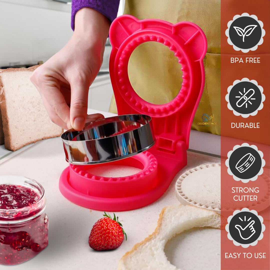 Gradient Mode Sandwich Cutter And Sealer, Sandwich Cutter For Kids, Bread Sandwich Decruster, Uncrustables Sandwich Maker, Diy C