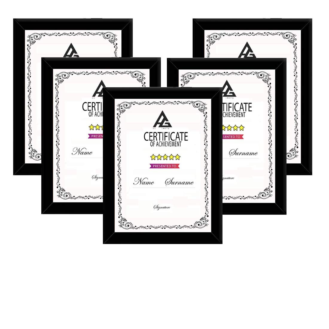 Ag Crafts A4 Picture Photo & Document Frames (Black)