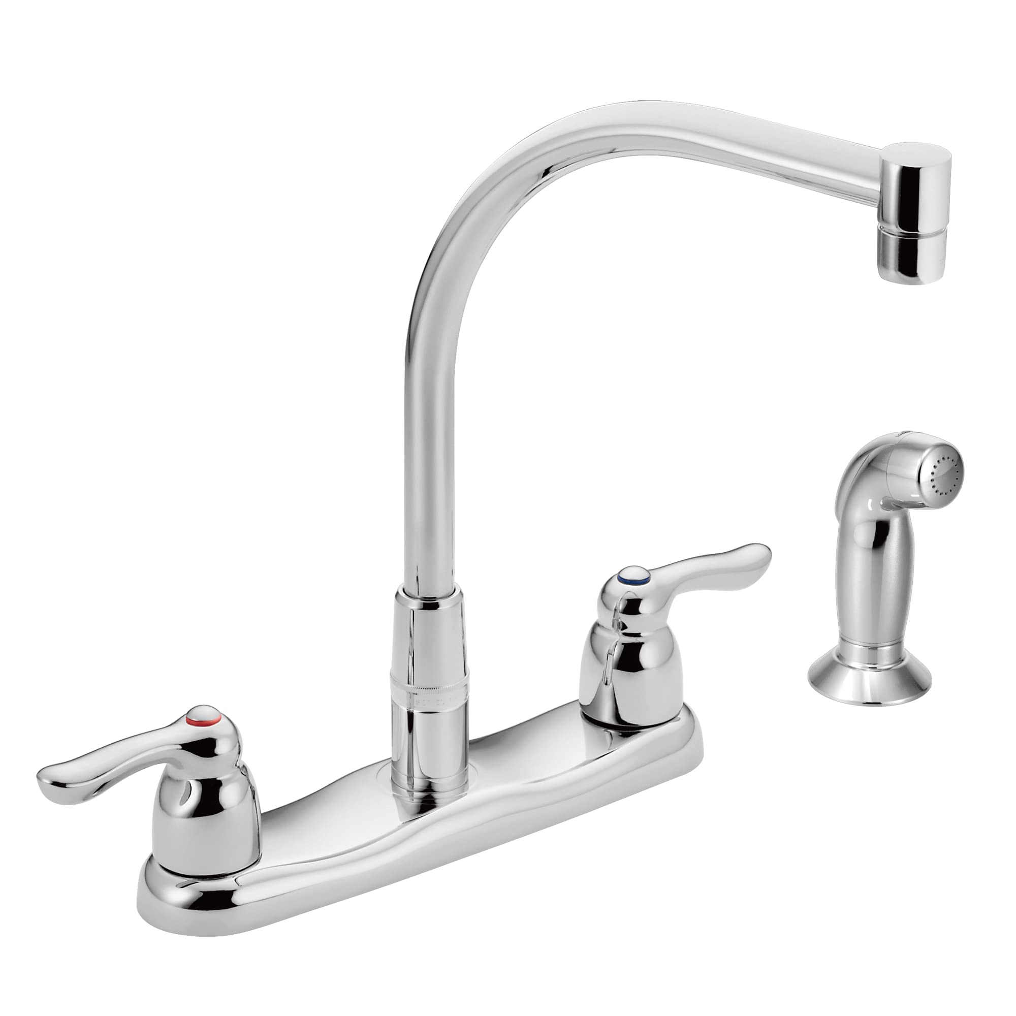 Moen 8792, Commercial Two-Handle M-Bition Kitchen Faucet with Side Spray, Chrome