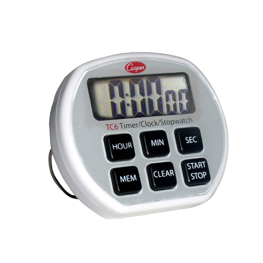 Cooper Atkins Digital Timer/Clock/Stopwatch W/Splashproof Case