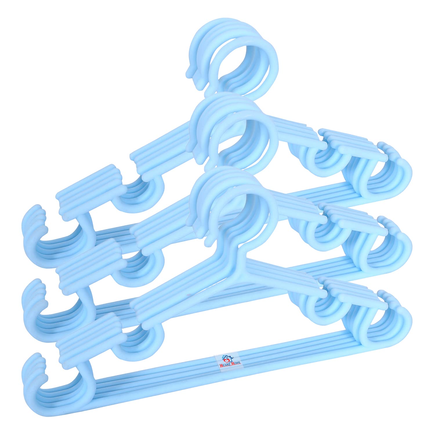 Mizano Kids Hangers | 15 Piece Plastic Baby Clothes Hanger | Sky Blue
