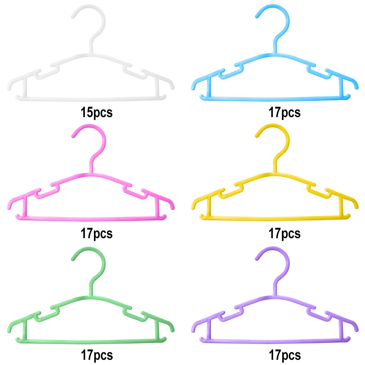 GoodtoU Baby Hangers Kids Hangers 100 Pack Childrens Hangers Child Hangers Plastic Toddler Infant Nursery Hangers Small Baby Clothes Hangers for Closet
