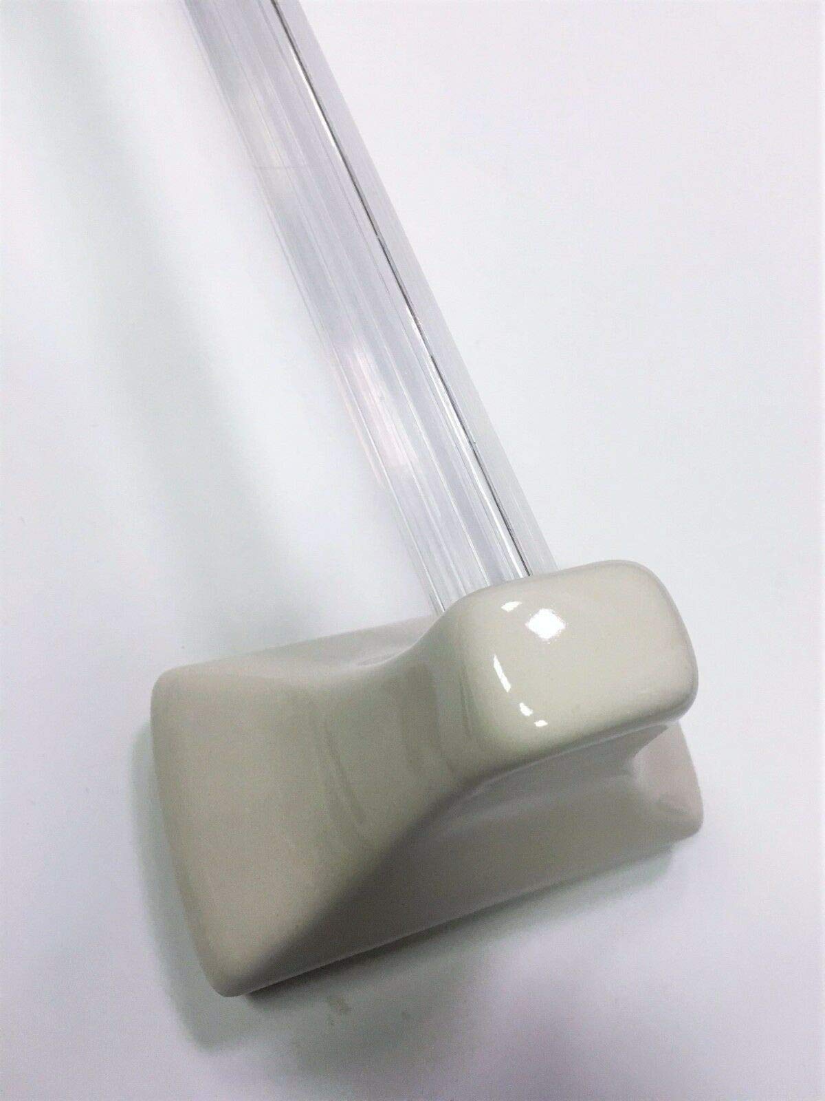 Squarefeet Depot 24'' Towel Bar Almond Glazed Ceramic Tub Shower Bath Accessories Wall Bath (Thinset Or Adhesive Mount, No Need