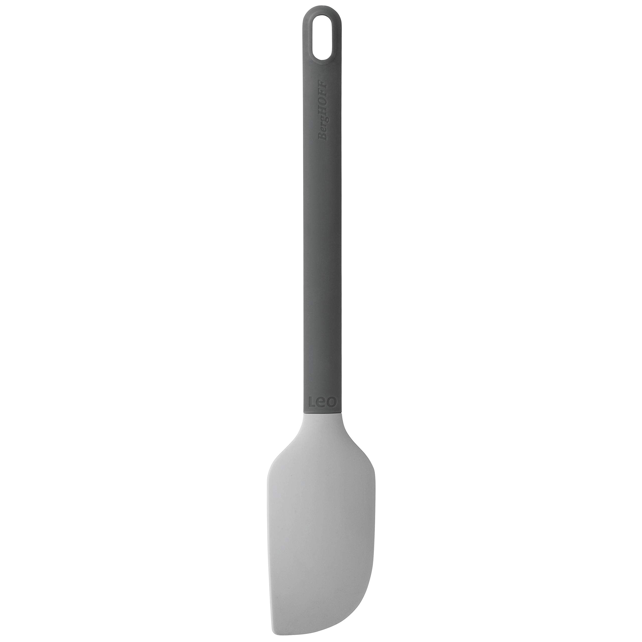 Berghoff Leo Heat-Resistant Non-Stick Silicone & Nylon Body Spatula 12.25'' Grey Hanging Ring Soft-Touch Handle Dishwasher Safe