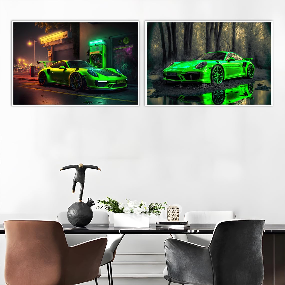 Vejia Car Poster Canvas Wall Art 911 Gt Turbo Posters For Men Bedroom Aesthetics Decor (12X18, Unframed 02)