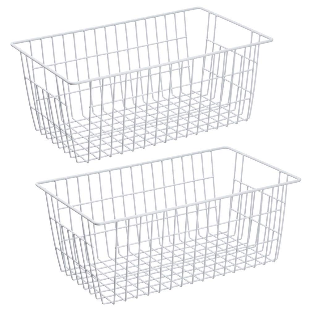 Sanno Freezer Baskets Wire Storage Baskets Closet Baskets Bin Farmhouse Organizer Storage Bins Organization Storage For Home, Of