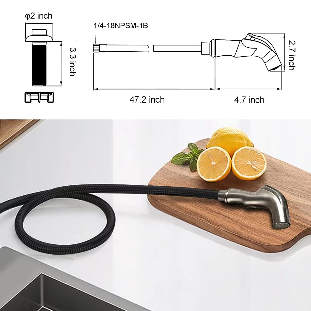Kitchen Sink Sprayer Replacement,Side Sprayer For Kitchen Sink,Kitchen Sink Faucet Sprayer With Hose And Holder,Kitchen Sprayer
