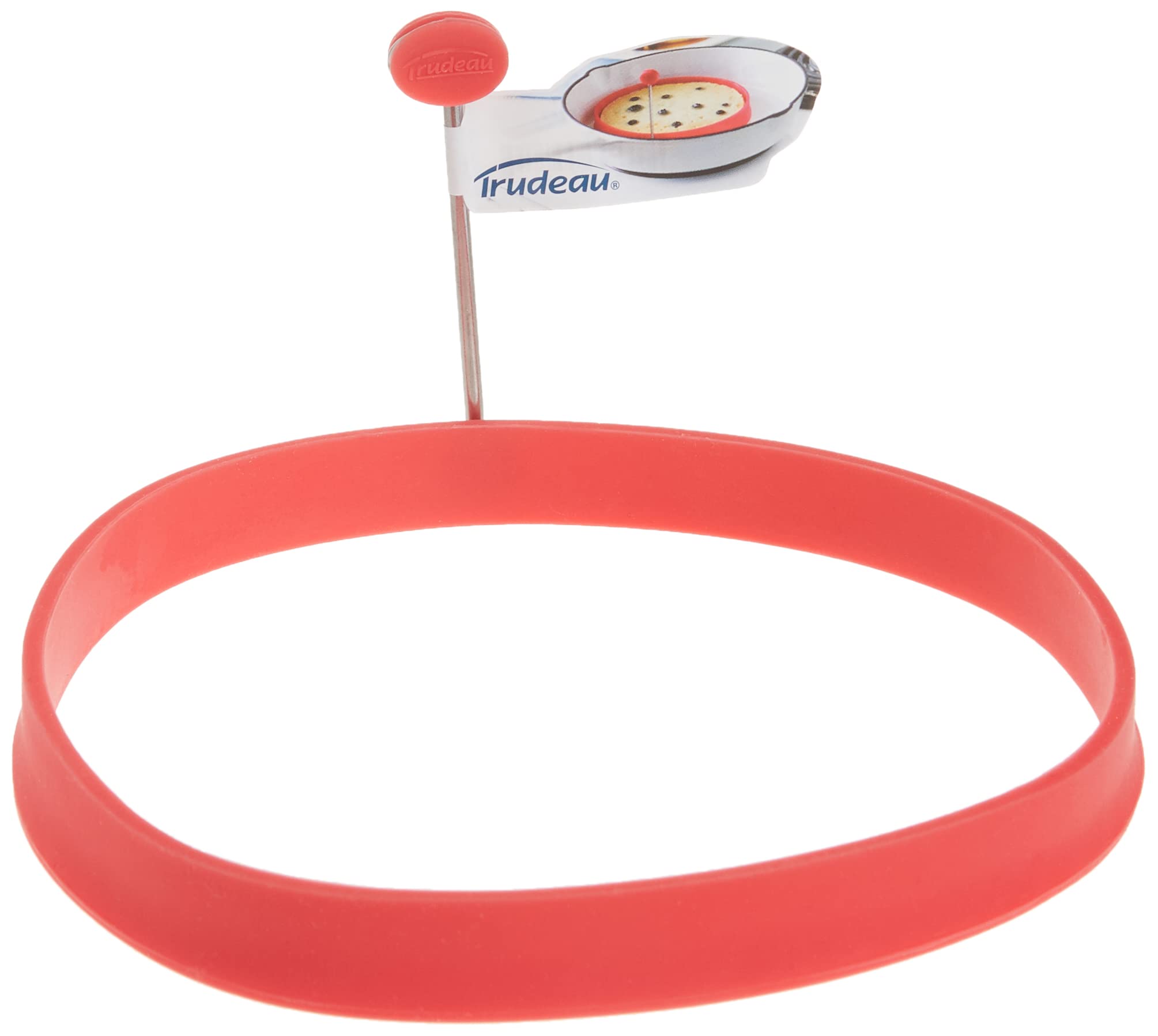 Trudeau Red Silicone 6 Inch Pancake Ring, Set Of 2