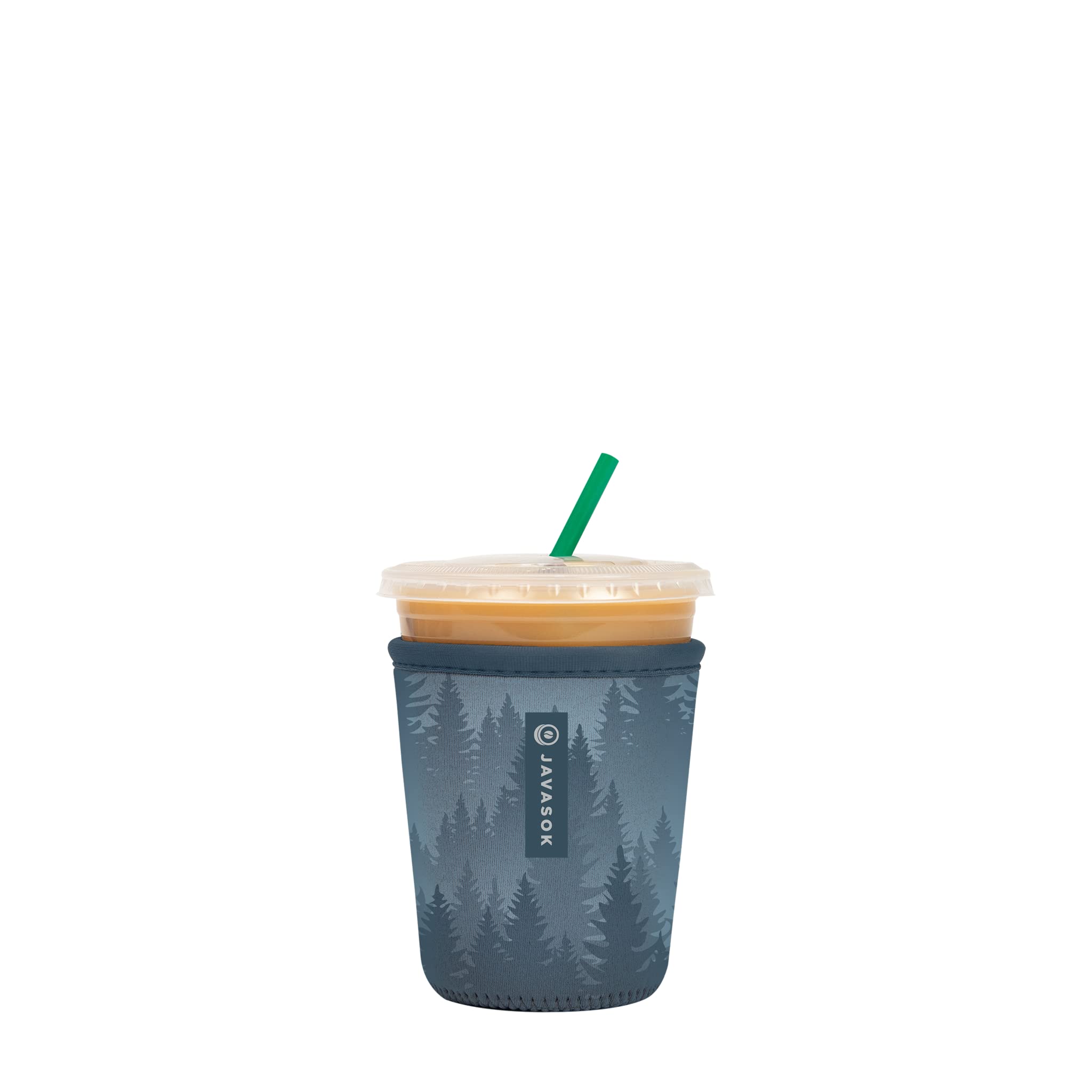 Sok It Java Sok Iced Coffee & Cold Soda Insulated Neoprene Cup Sleeve (Foggy Woods, Small: 16-20oz)