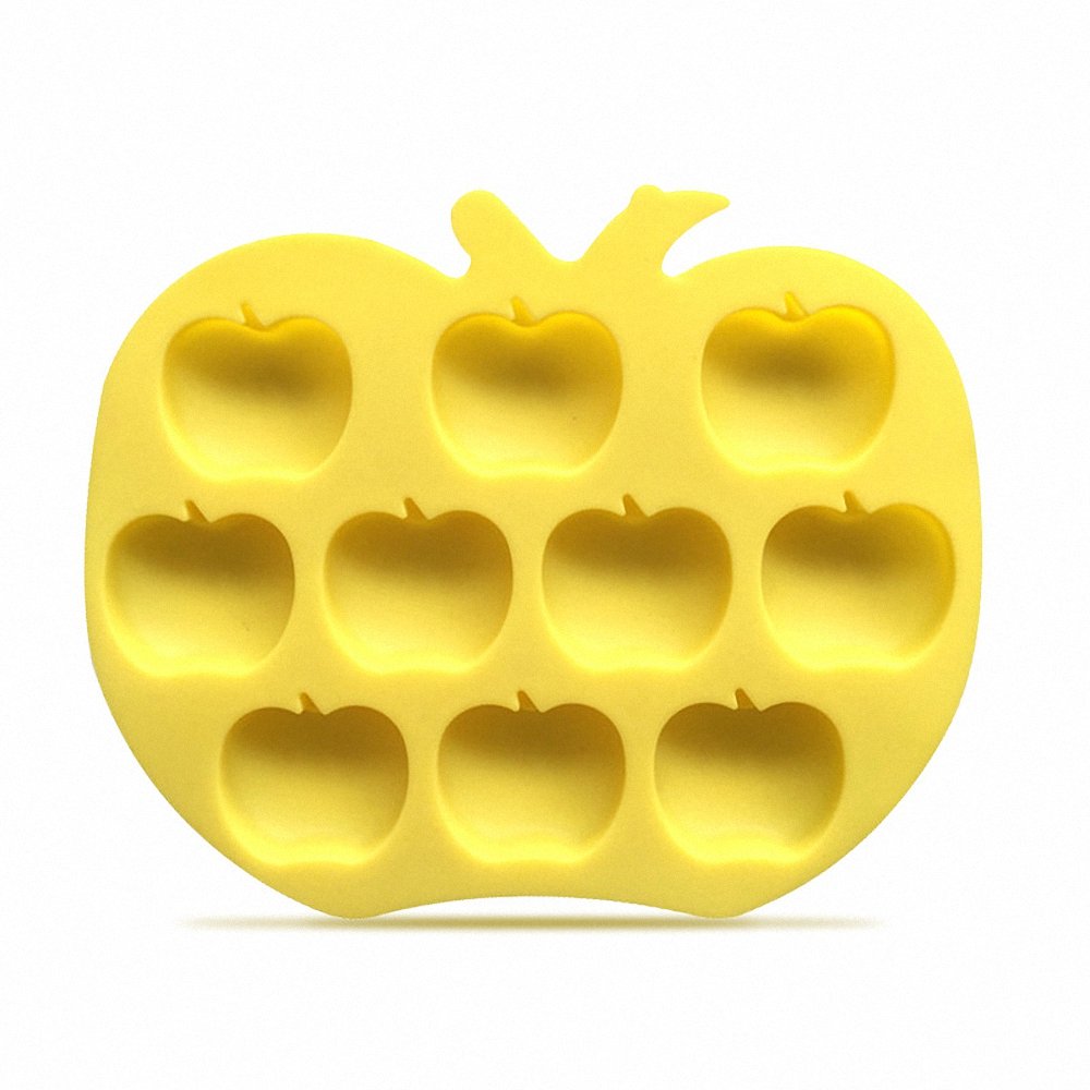 2-Pack Apple Silicone Molds - Moldfun Apple Mold For Chocolate, Cupcake Topper, Jello, Candy, Gummy, Ice Cube, Cookie, Muffin, M