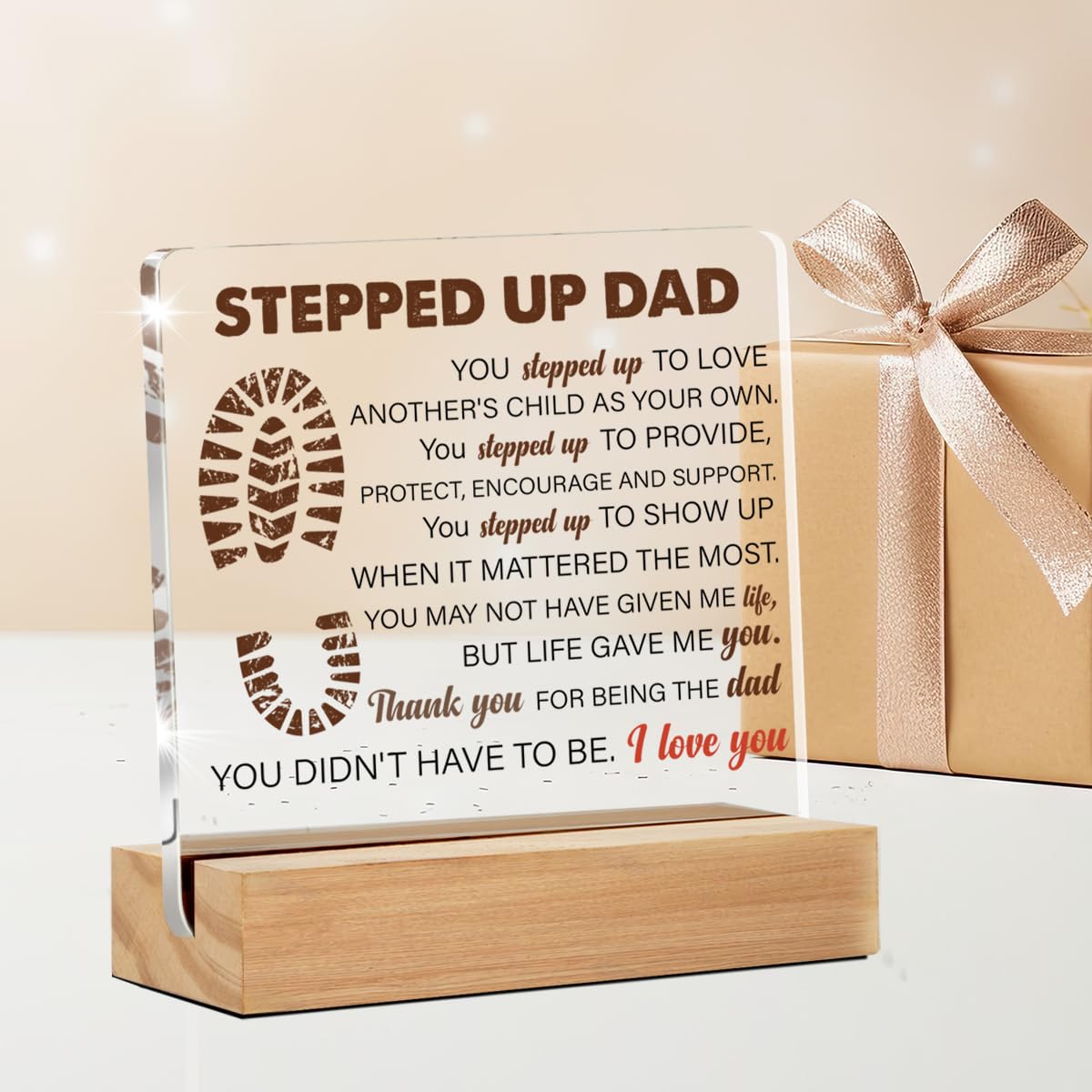 Dad Gifts From Daughter, Gifts for Father Birthday Christmas Father's Day, to My Dad I Love You Always and Forever Clear Acrylic