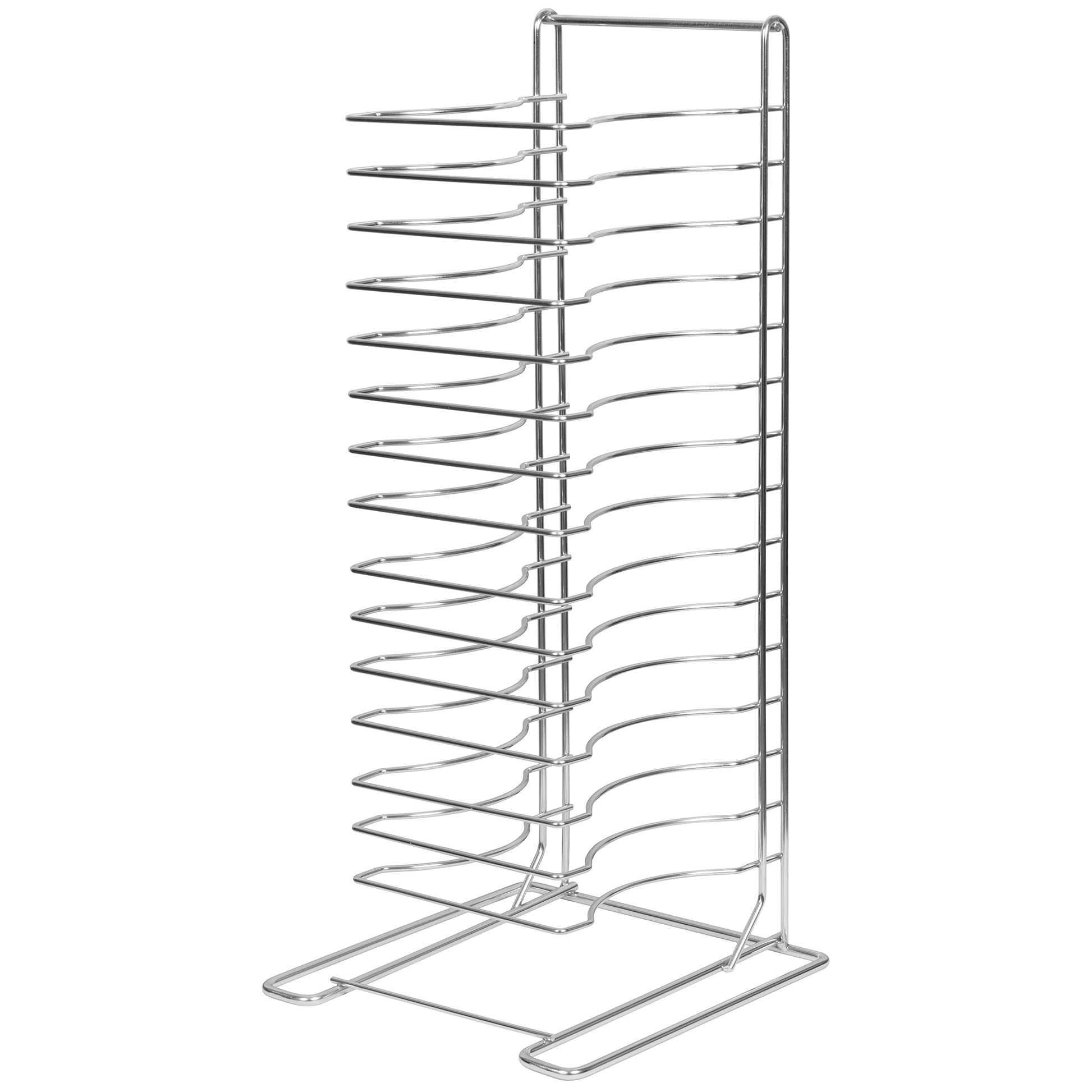 Winco APZT-1015 15-Slot Aluminum Pizza Pan Rack
