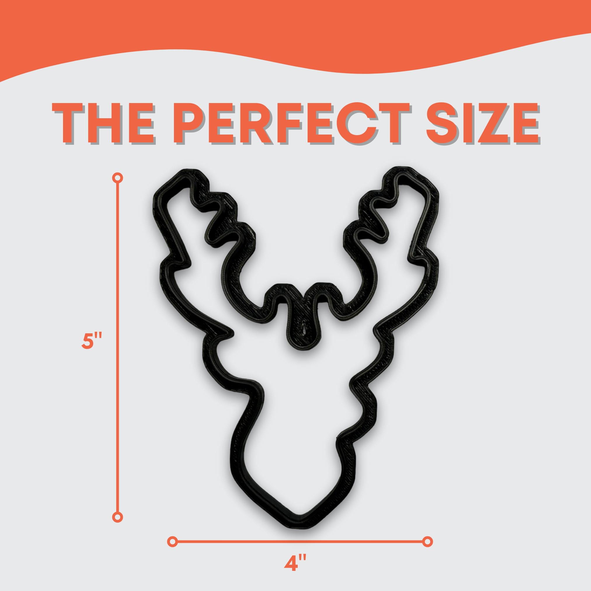 Deer Head Cookie Cutter With Easy To Push Design (5 Inch)
