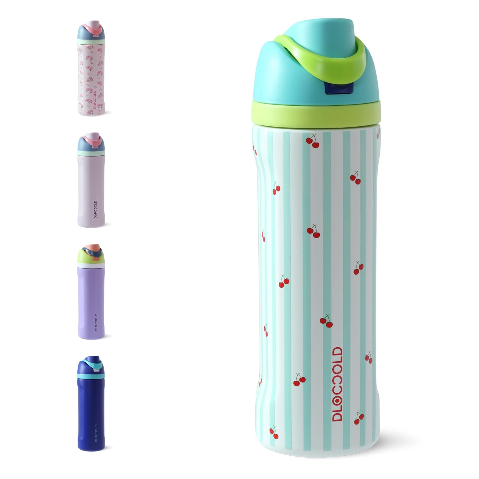 Dloccold Insulated Stainless Steel Water Bottle With Straw For Sports, Travel, And School, 24 Oz Sports Water Bottle, LeakProof