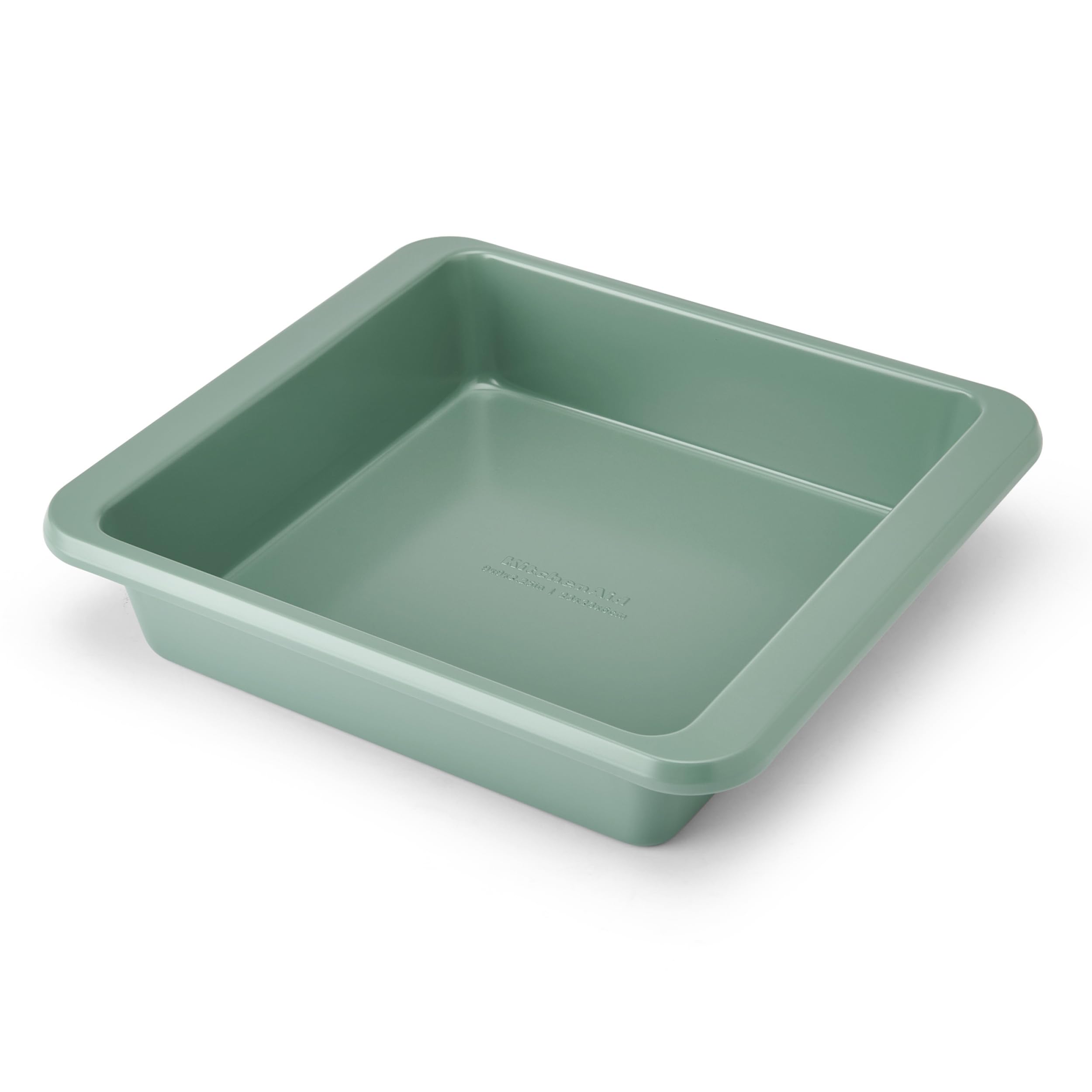 KitchenAid Nonstick Aluminized Steel Square Cake Pan, Dishwasher Safe, Cardamom, 9 Inch