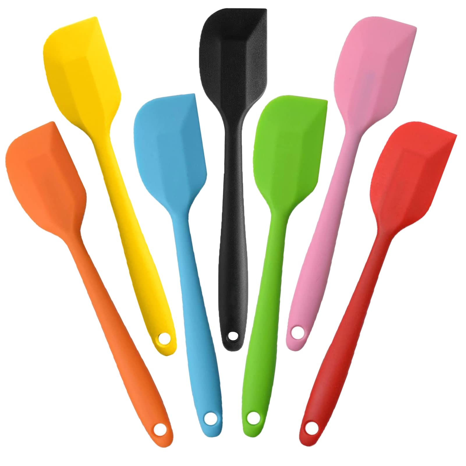 7 Pieces Silicone Spatula, 11 Inche Nonstick Spatulas with Stainless Steel Core,Heat Resistant500?, Food Grade Silicone, Dishw