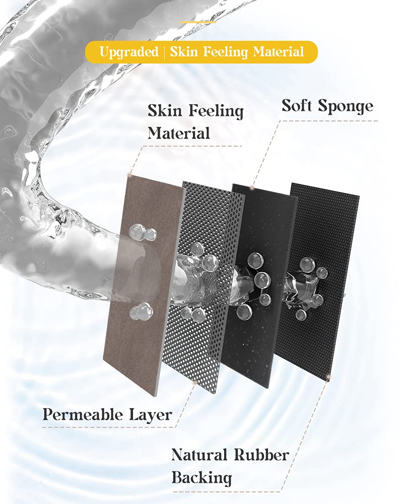 Montvoo-Bath Mat Rug-Rubber Non Slip Quick Dry Super Absorbent Brown Thin Bathroom Rugs Fit Under Door-Washable Bathroom Floor M