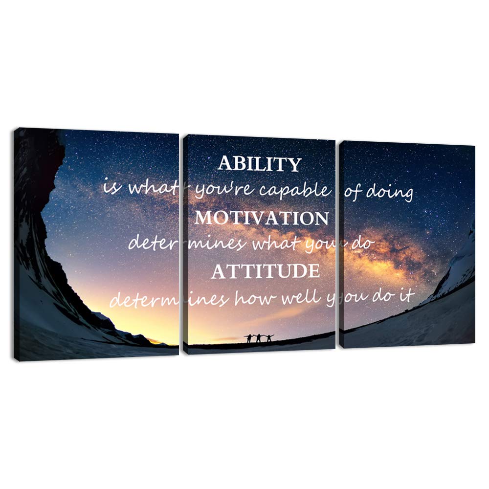 3 Panels Successful Inspirational Posters Quotes Wall Art Ability Modern Motivational Painting Picture Prints On Canvas Artwork