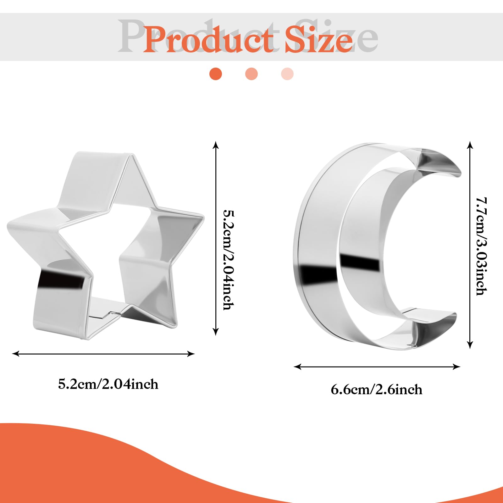 Moon And Star Cookie Cutters Shapes For Baking,Stainless Steel Biscuit Cutters For Baking,Night Sky Theme Cutters Molds For Baby