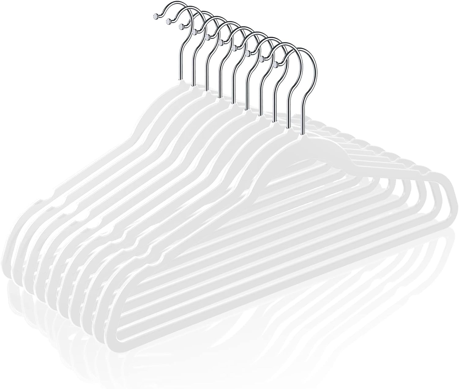Golden Bird 20 Count Plastic Hangers Heavy Duty Dry Wet Clothes Hangers With NonSlip Pads Space Saving Hanger Super Lightweight