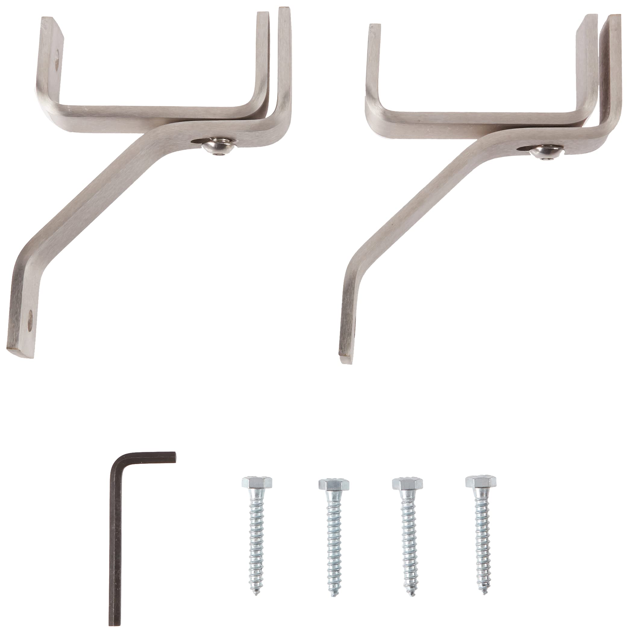 Enclume Premier 4-Inch Wall Bracket, Set Of 2, Use With Enclume Rolled End Bar Pot Rack (Sold Separately), Stainless Steel