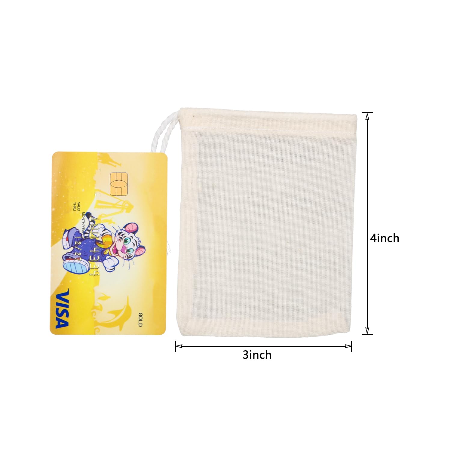 10Pcs Reusable Tea Filter Bags,Soup Bags,Bone Broth Brew Bags,Spice Bags,Muslin Strainer Bags, Natural Unbleached Cotton Cheesec