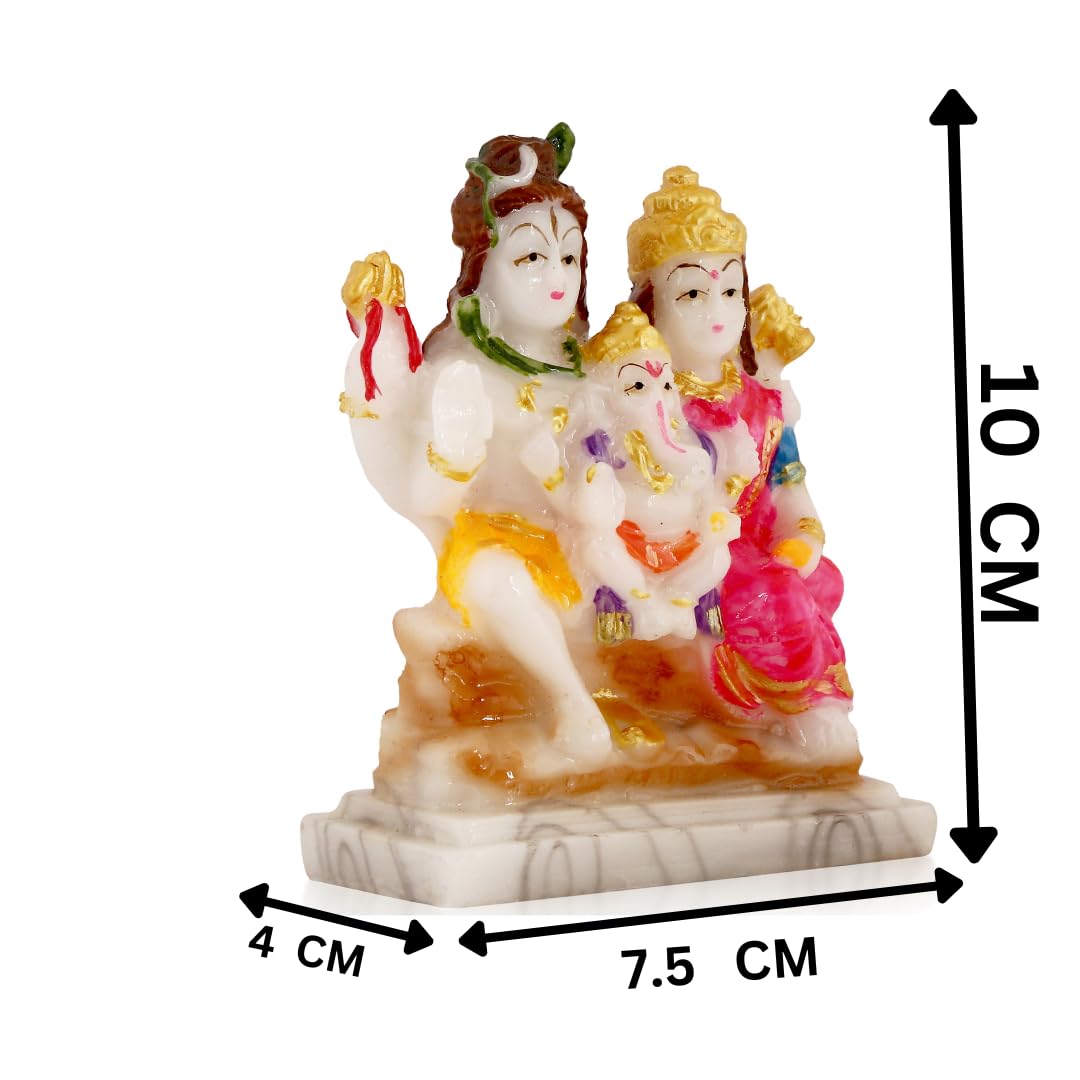 Awesome Craft Handcrafted Shiva Parvati Ganesh Idol Shiv Parivar Murti Statue Sculpture Hindu Showpiece Figurine For Home Office