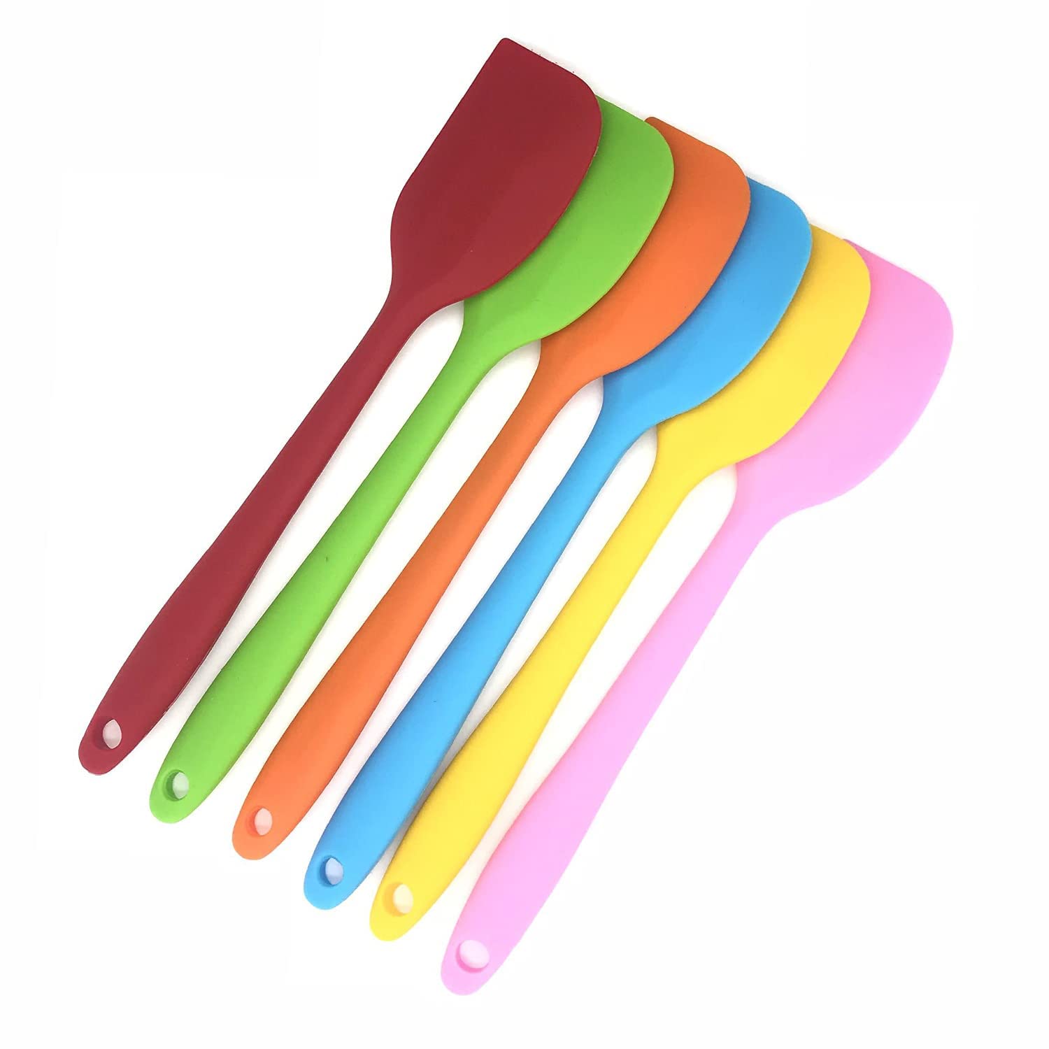 6 Pcs Silicone Spatulas, 8.3 Inch Small Rubber Spatula Heat Resistant Non-Stick Flexible Scrapers Baking Mixing Tool