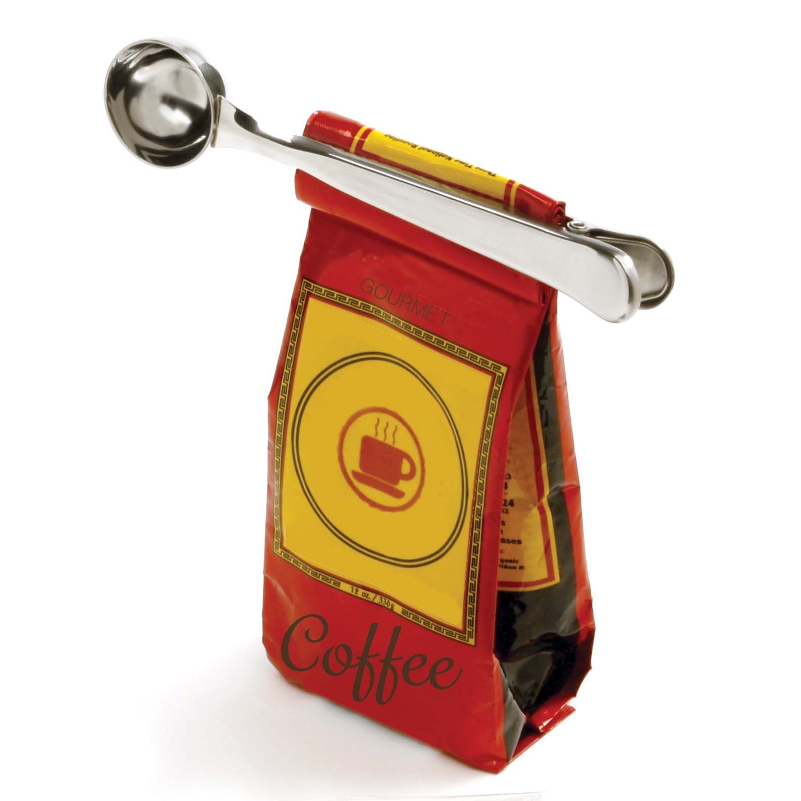 Norpro Coffee Scoop With Bag Clip Stainless Steel 1.5 Tbsp 7.5'' X 1.5'' X .75''