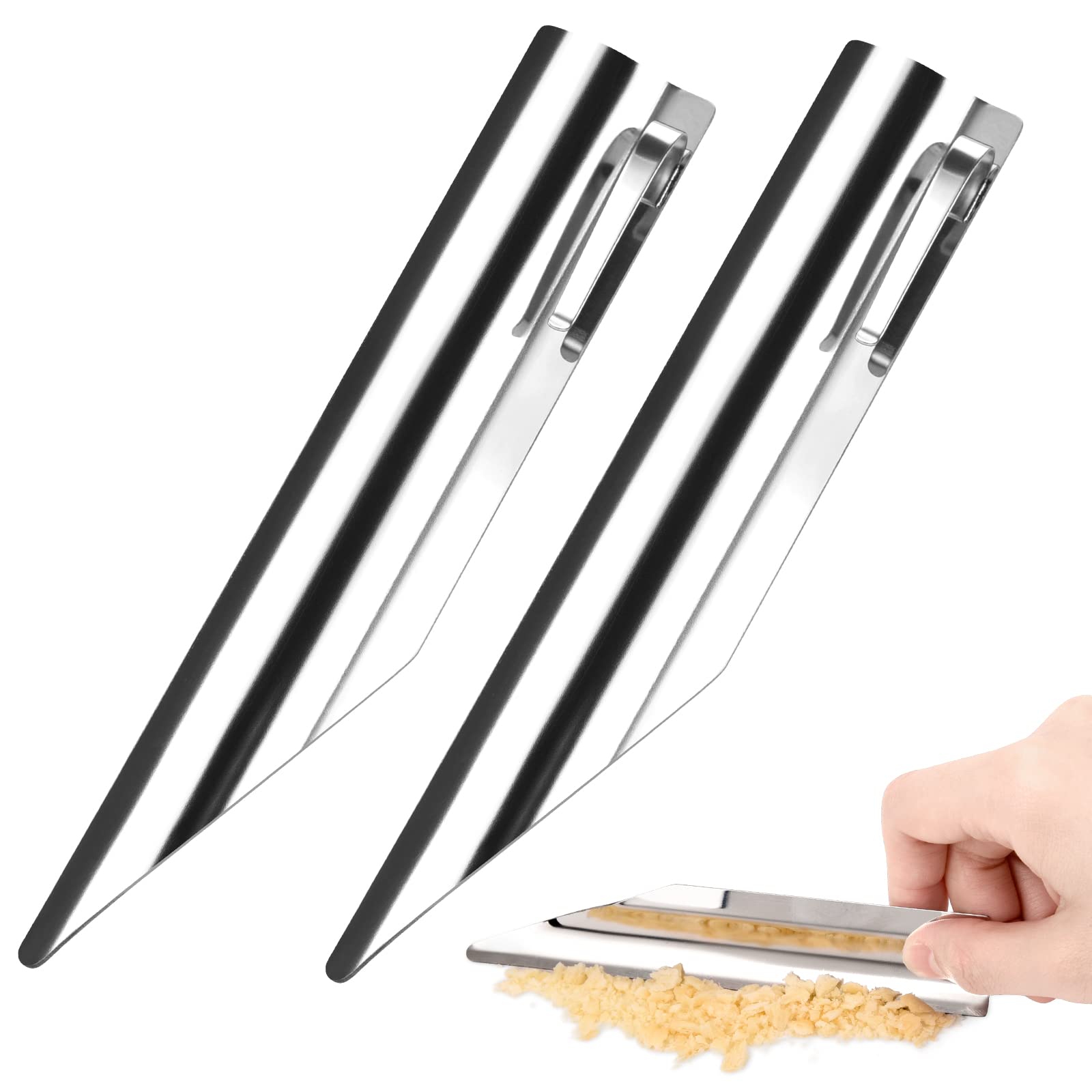 Crumbers for Servers, Crumb Sweepers, Food Crumb Scraper, Restaurant Crumb Cleaner, Portable Server Tools Stainless Steel Crumbe