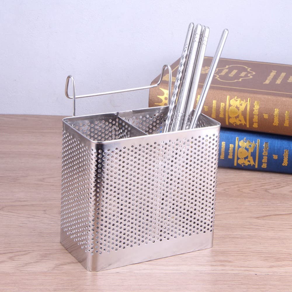 Gofidin Kitchen Utensils Drying Rack Stainless Steel Flatware Silverware Caddie Holder Basket Organizer With Hook