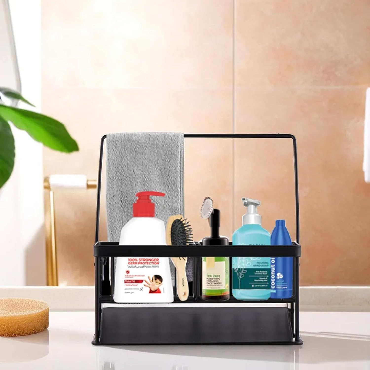 Kuber Industries Steel Dish Drying Rack For Kitchen Corner | Shatterproof Strainer, Tokra For Washed Utensils, Vessel & Plates |