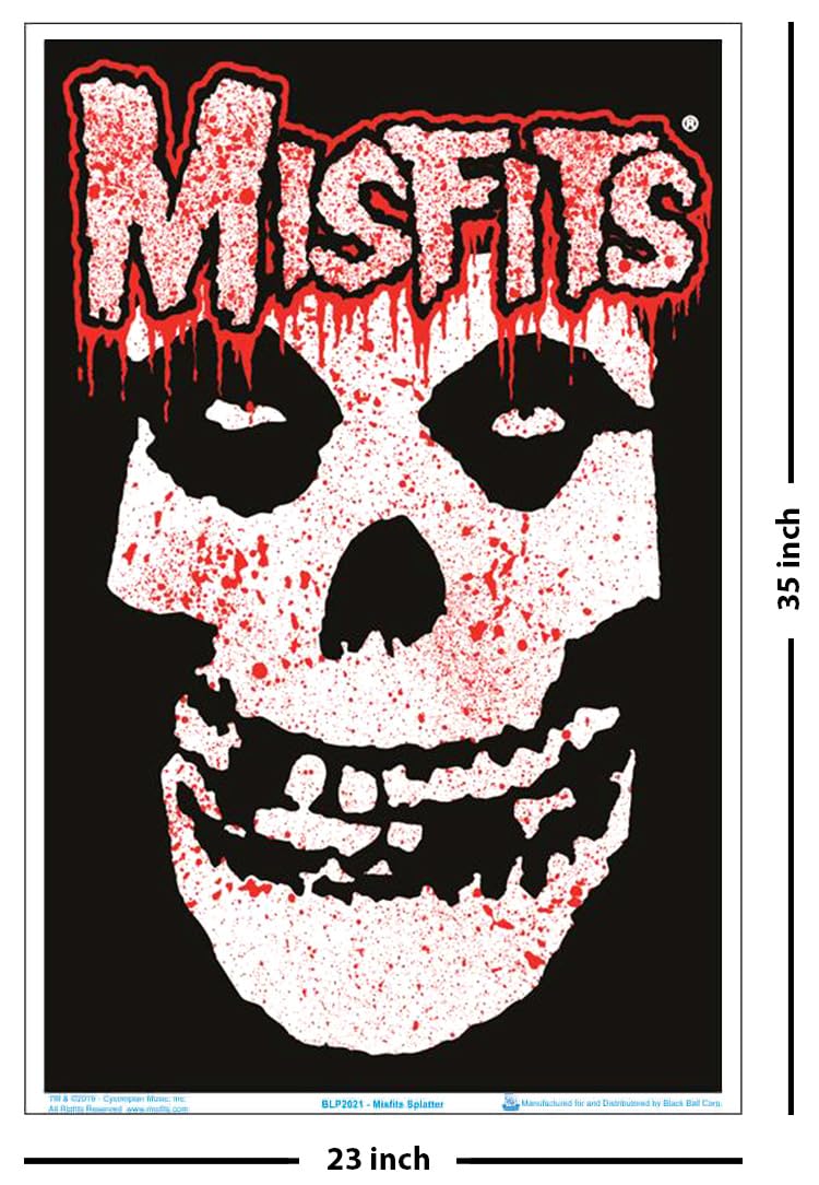 Misfits - Splatter - Officially Licensed, Authentic Blacklight Flocked Poster - 23'' X 35''
