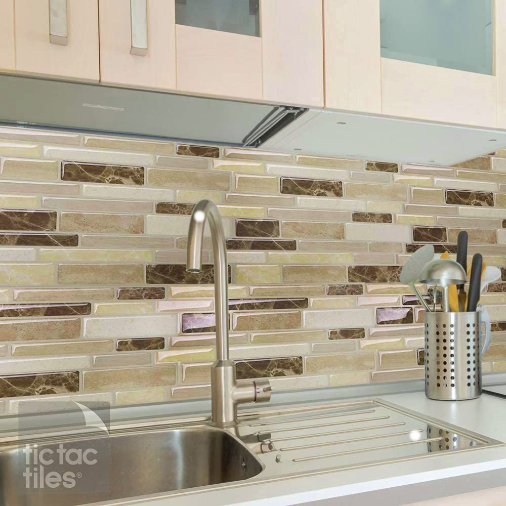 Tic Tac Tiles Peel And Stick Self Adhesive Removable Stick On Kitchen Backsplash Bathroom 3D Wall Sticker Wallpaper Tiles In Pol