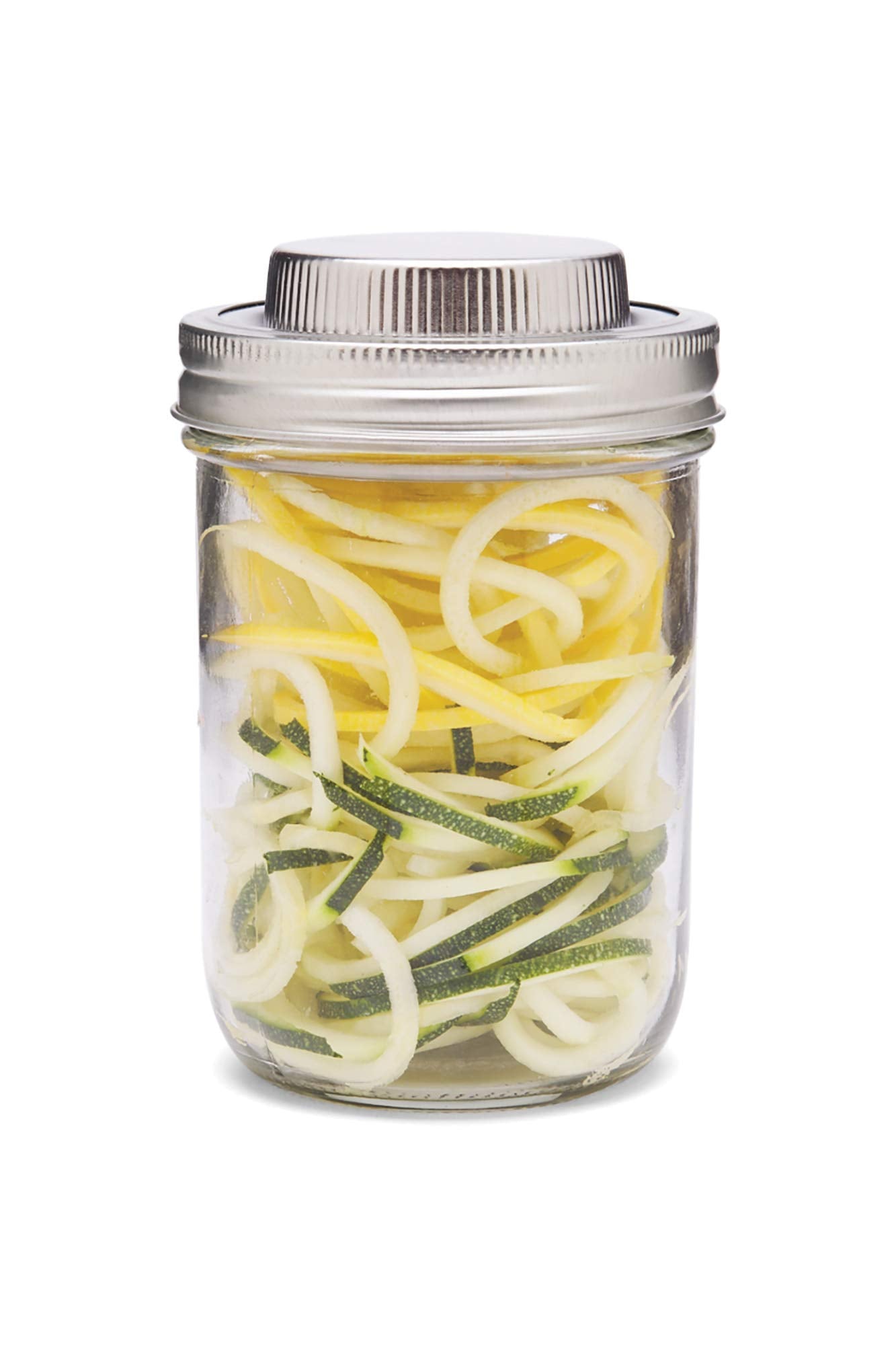 Jarware 3 in 1 Mason Jar Spiralizer  Wide Mouth  Stainless Steel